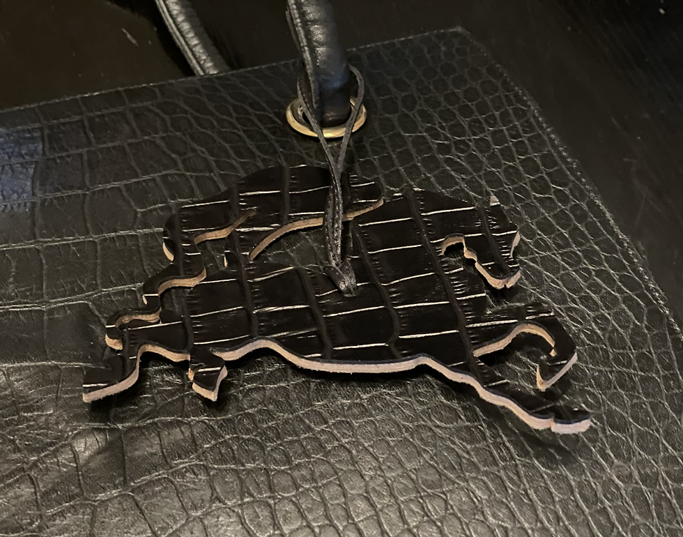 Miniature : GRIGRI Zaraq | Croco Noir & Chèvre Leopard 