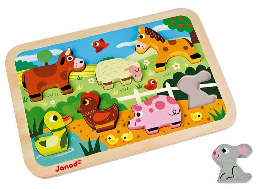 פאזל התאמה חיות החווה