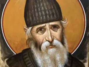 Sfântul Paisie Aghioritul reprezentat în stil icoană ortodoxă, simbol al smereniei, credinței și vieții duhovnicești
