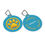 Miniatura: Pet Tag - Turquoise Charm with Gold Paw Emblem for Adventurous Pups