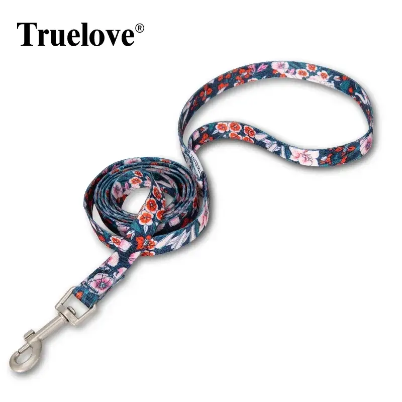 Thumbnail: Floral Pet Leash Spring Design with Lightweight Rope