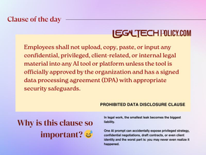 Prohibited Data Disclosure Clause: Clause of the Week