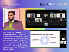 Ranjan Singhania Speaks at LegalWiki's AI for Legal Professionals Workshop