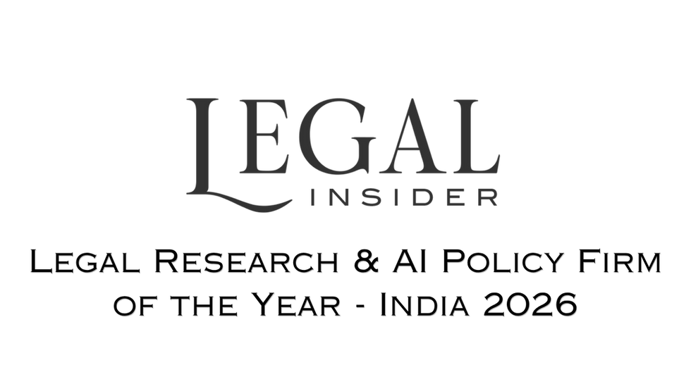 Indic Pacific has been conferred with its Second Award for the year 2026 as a Legal Research Firm in AI Governance, this time via Legal Insider. 