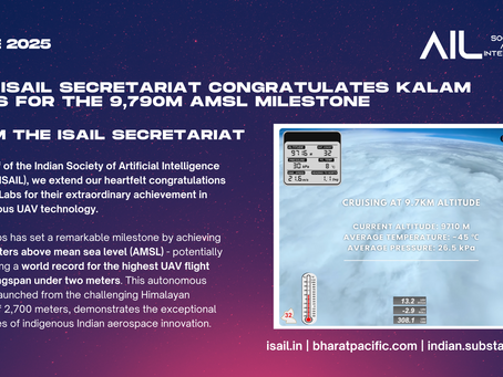The ISAIL Secretariat congratulates Kalam Labs for the 9,790m AMSL milestone