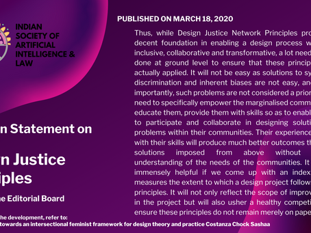 Position Statement on the Design Justice Principles
