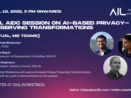 [Event on April 18, 5 PM IST] AI-based Privacy Preserving Transformations 