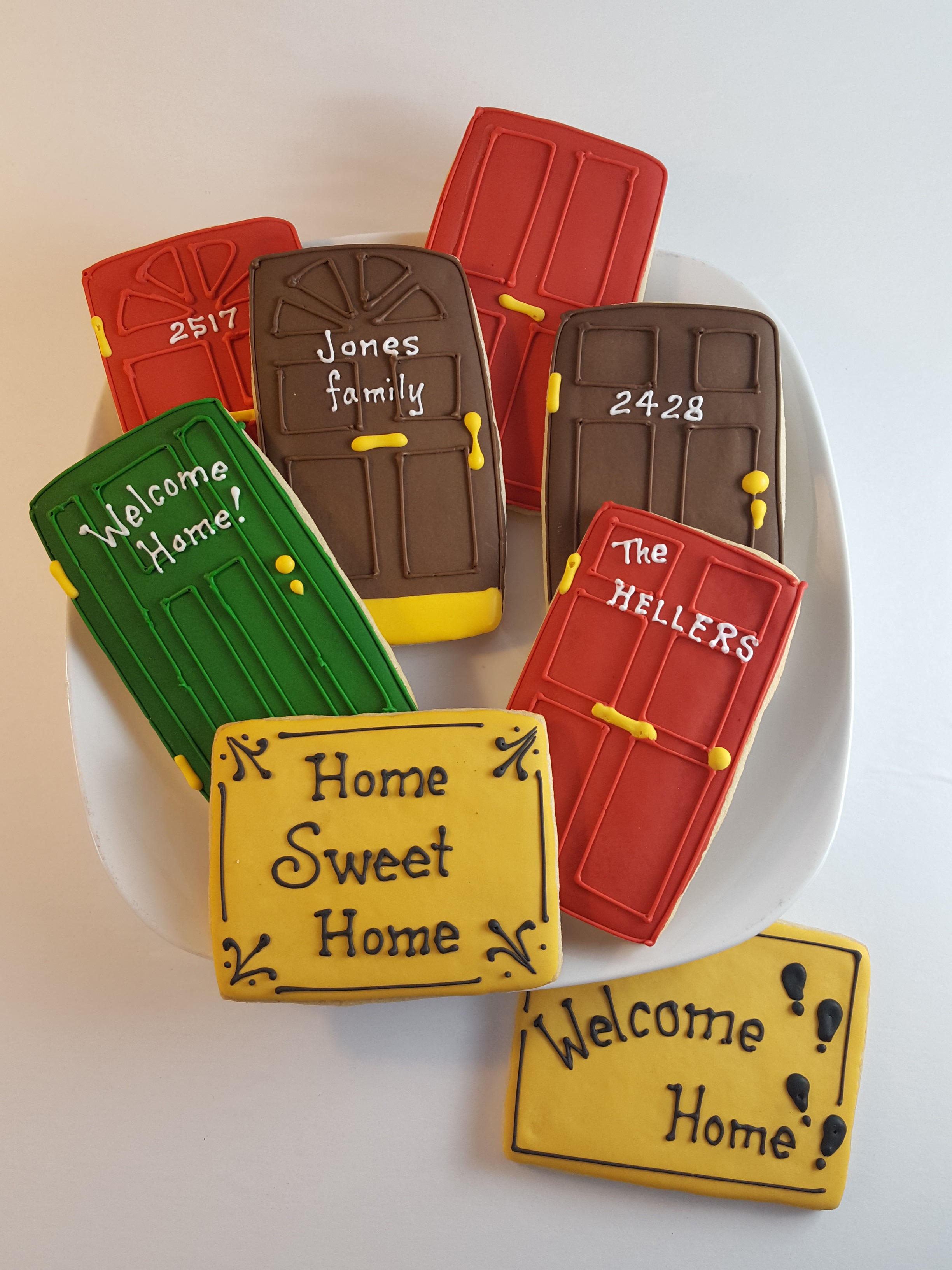 Door cookies, doormat cookies, welcome home cookies, new home cookies, door cookies Los Angeles