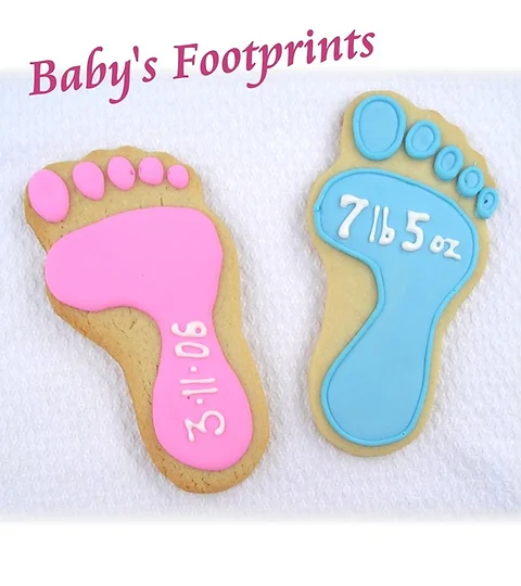 Baby Footprint Cookie Sunflower Baking