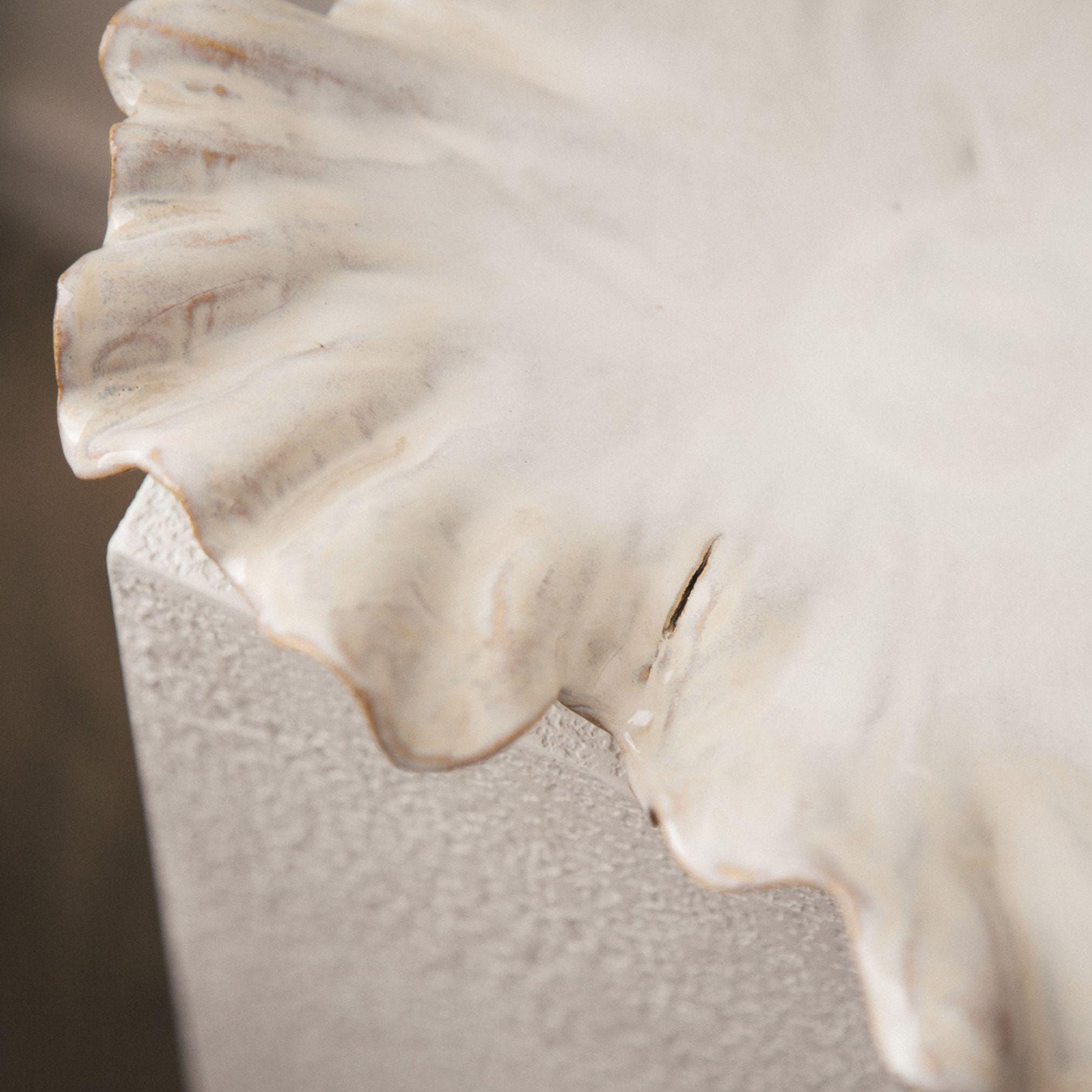 SECONDS Ruffled Bowl in Oyster White