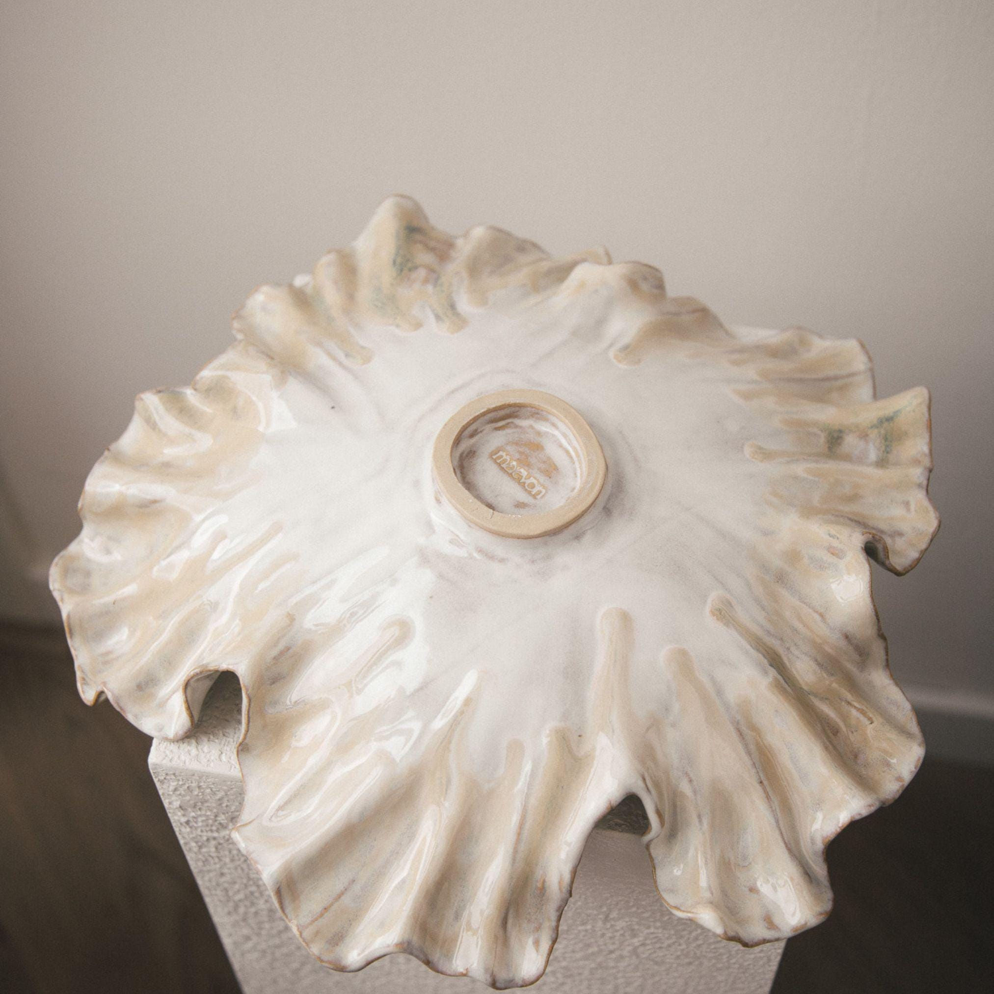 SECONDS Ruffled Bowl in Oyster White