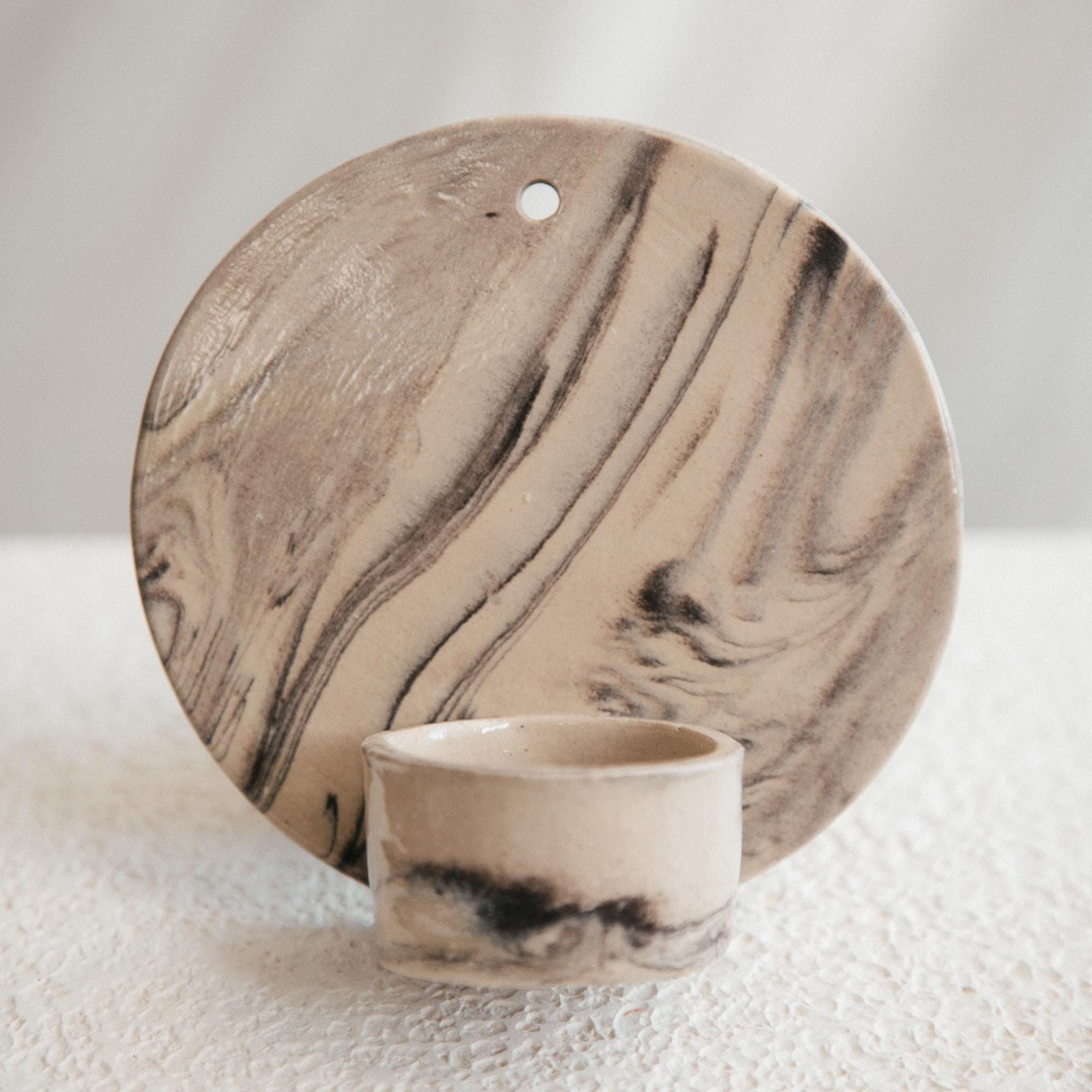 Marbled Candle Sconce
