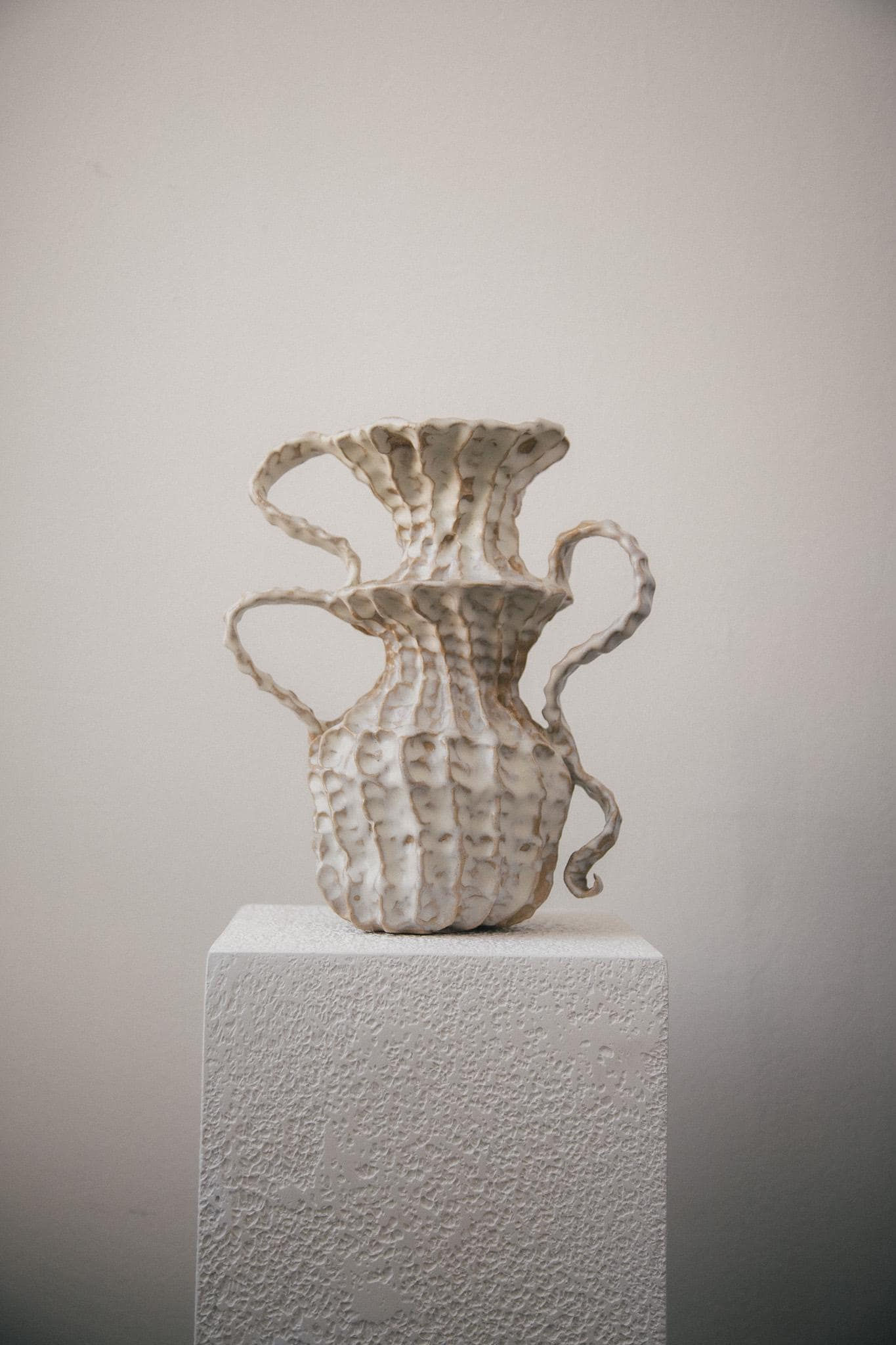 Textured Vessel in Ivory