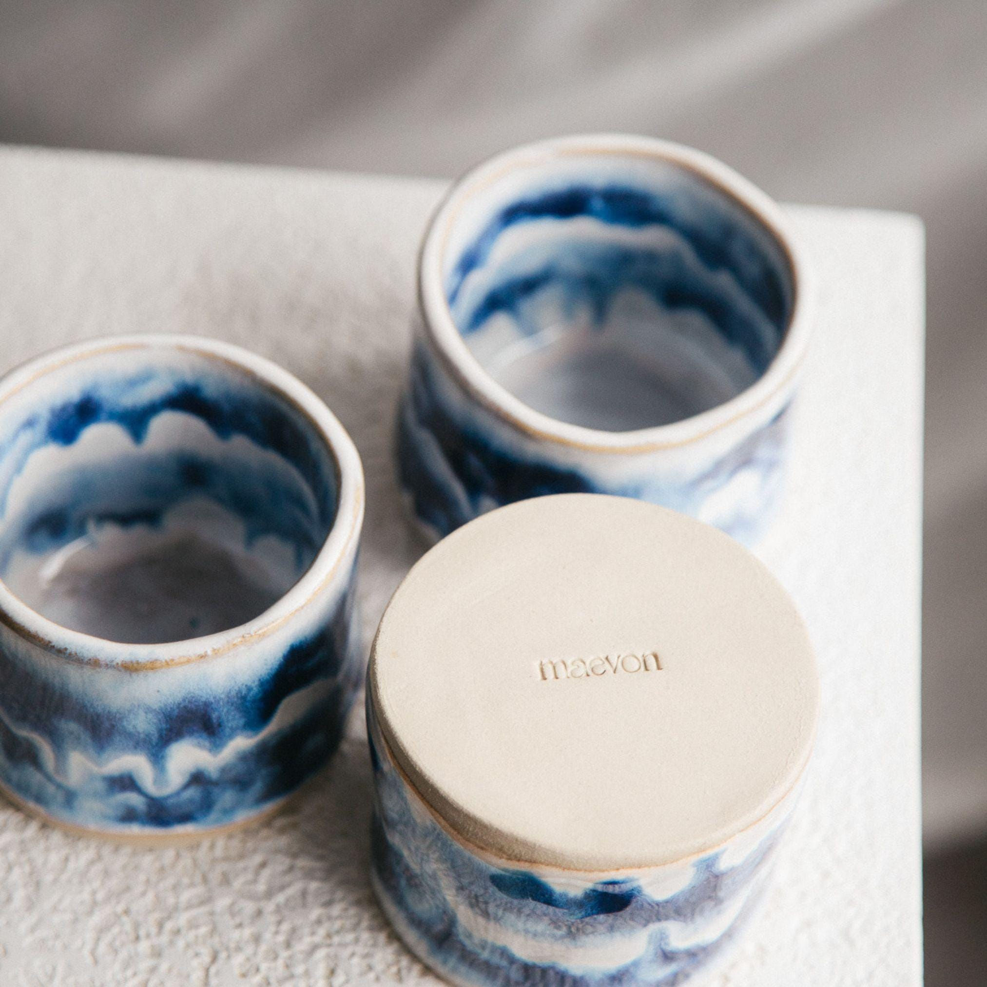 Cappuccino Cup 180ml in Blue and White