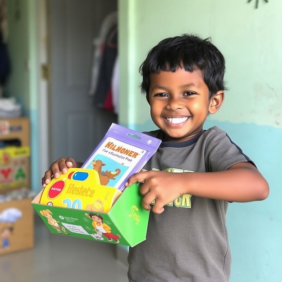 kid being happy after receiving a care packages with toys and education materials.jpg