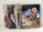 Food cards stood in a row with dippy eggs showing on the front one