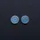 Thumbnail: Pair of stud earrings with circle pattern and light blue colour on black background