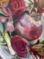 painting of beetroots