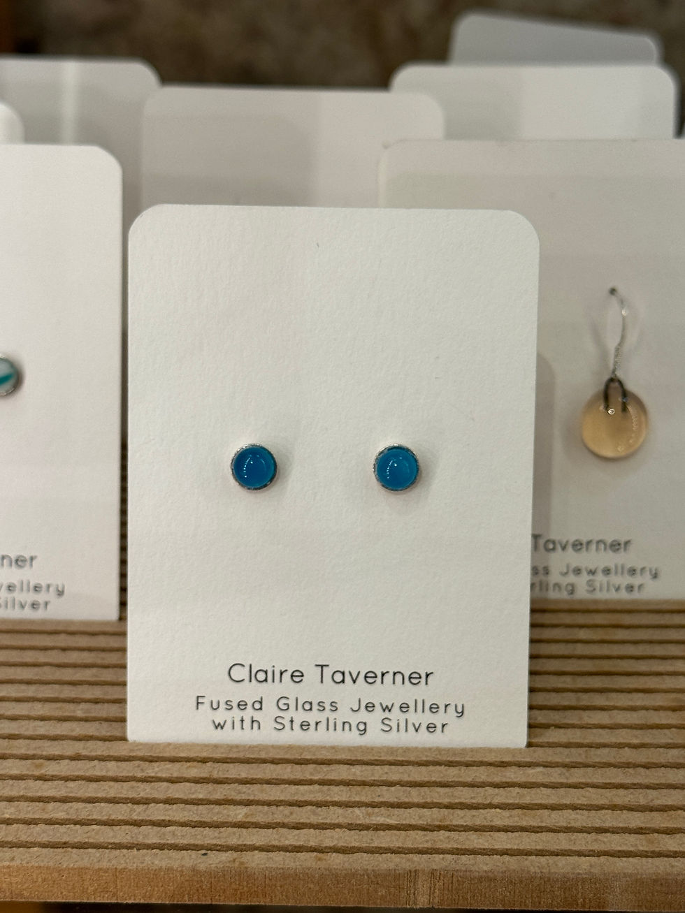 Thumbnail: Pair of earrings in turquoise colour
