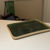 Thumbnail: pottery rectangular lid and plate in green and beige colour