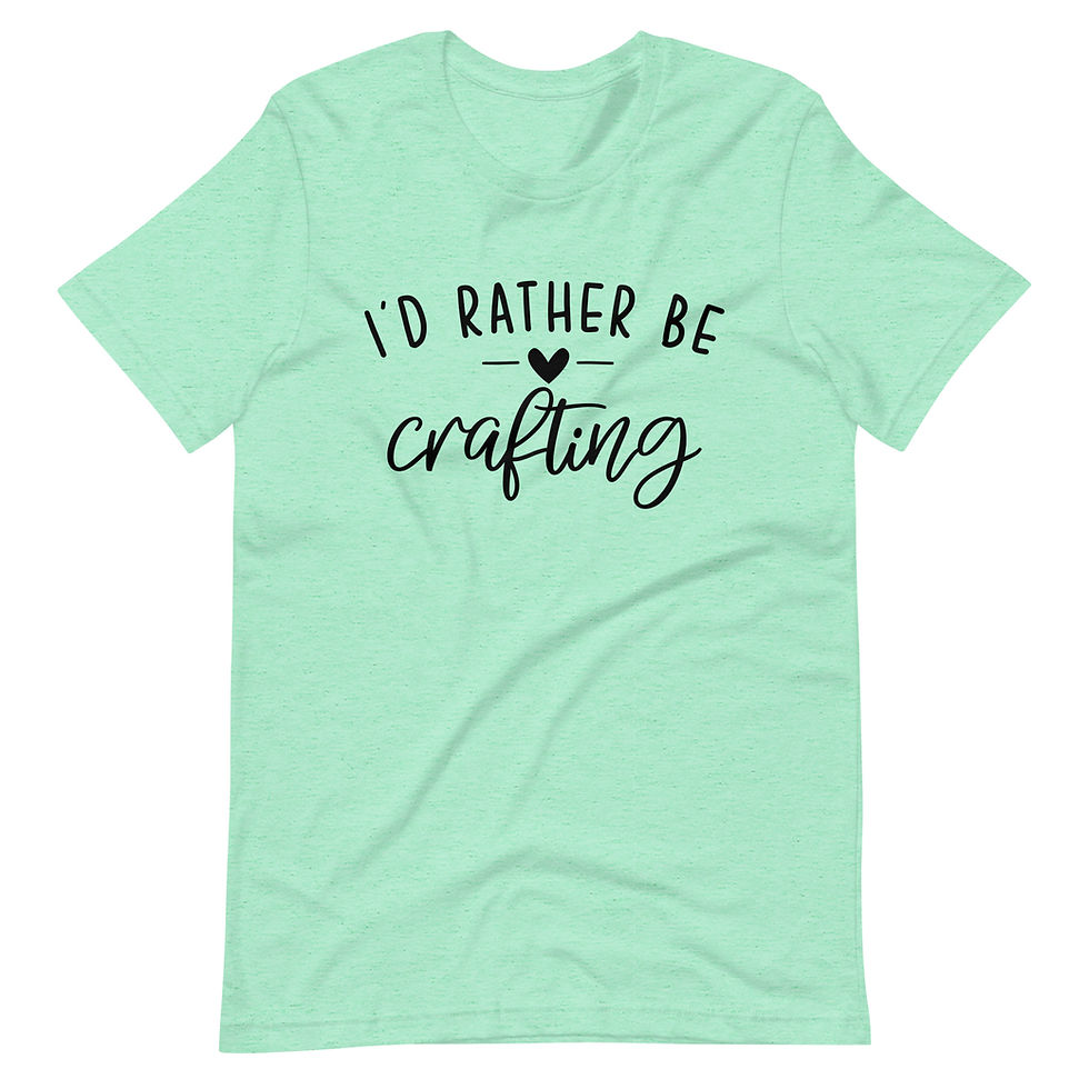 Thumbnail: I'd Rather Be Crafting Short Sleeve Unisex T-Shirt