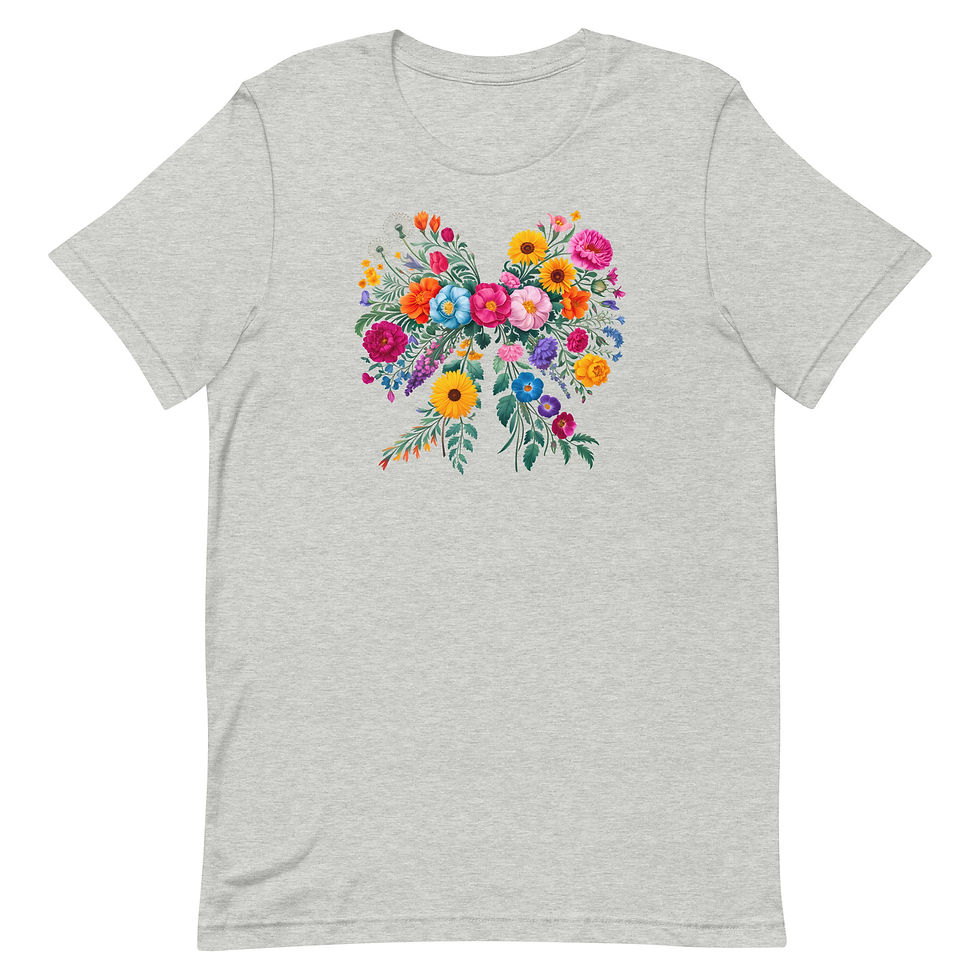 Thumbnail: Spring Floral Bow Unisex T-Shirt