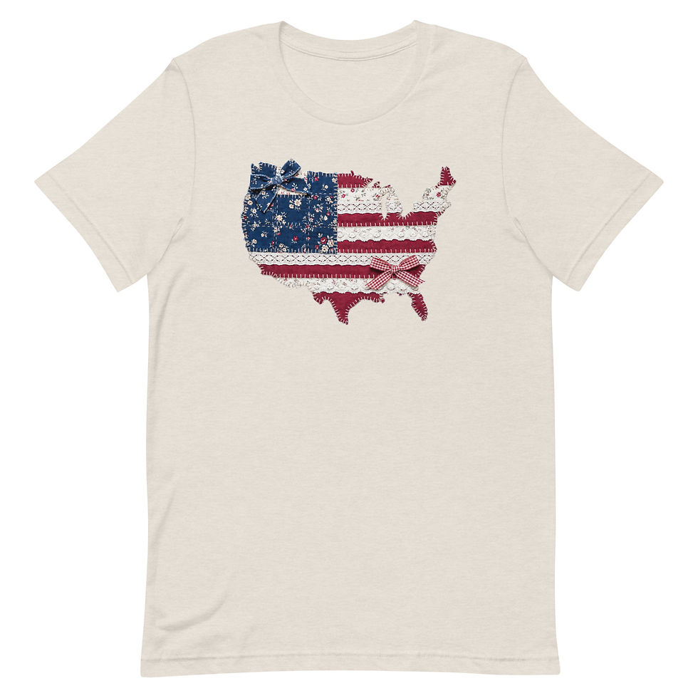 Thumbnail: USA Patchwork Unisex T-shirt