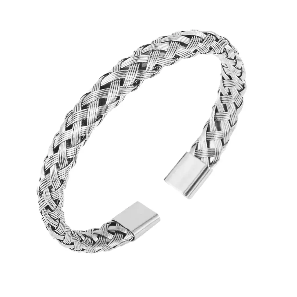 J-Bangle 18 Woven Bangle bracelet Silver