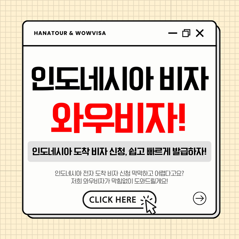 인도네시아 비자, 인도네시아 전자 비자, 인도네시아 e-voa, 발리 비자, 발리 비자 신청, 발리 무비자, 와우비자