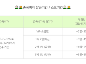 중국비자 초급행 2~3일 발급! 중국비자대행으로 급행 비자 발급 받기