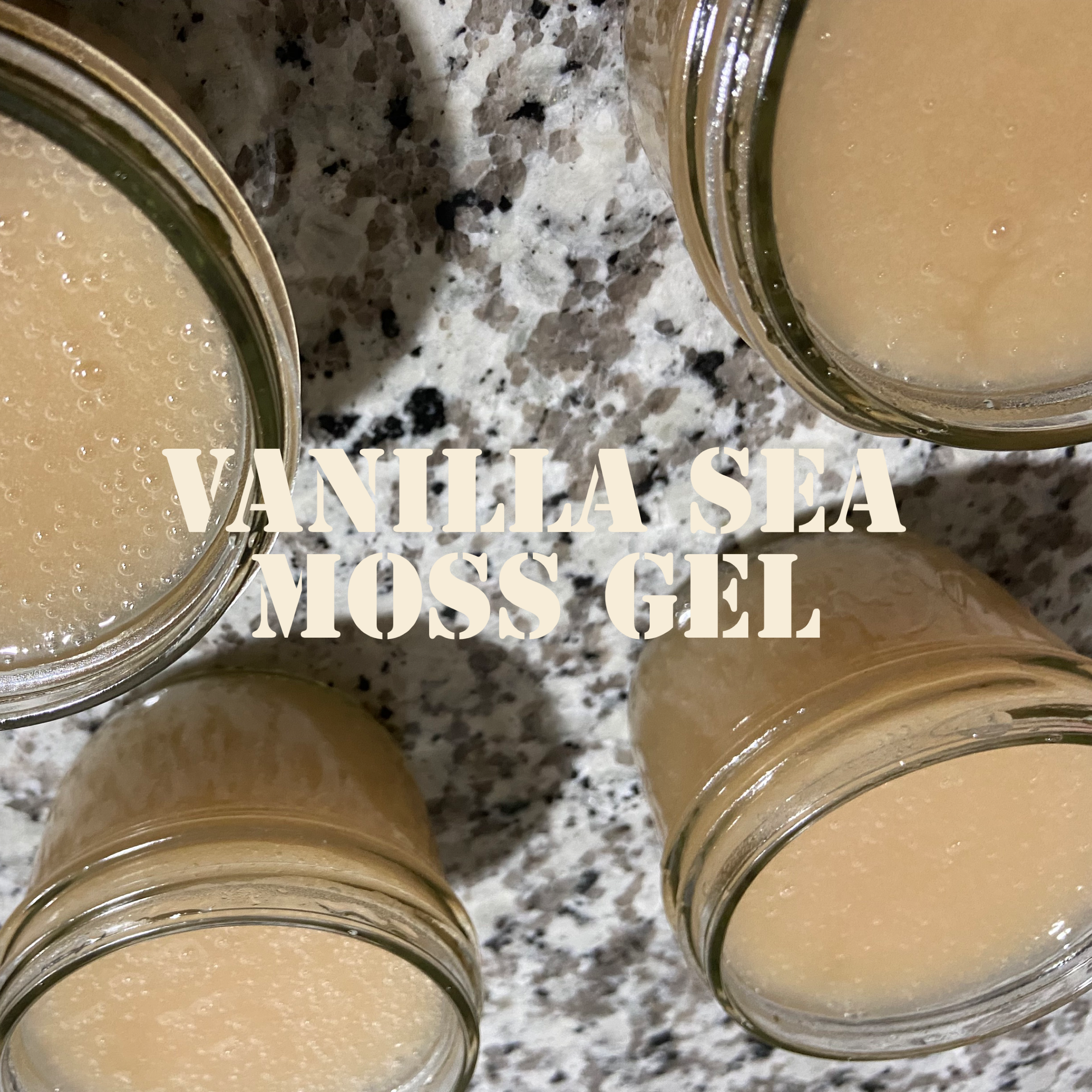 The juice spot vanilla sea moss .Naturally made with sea moss 