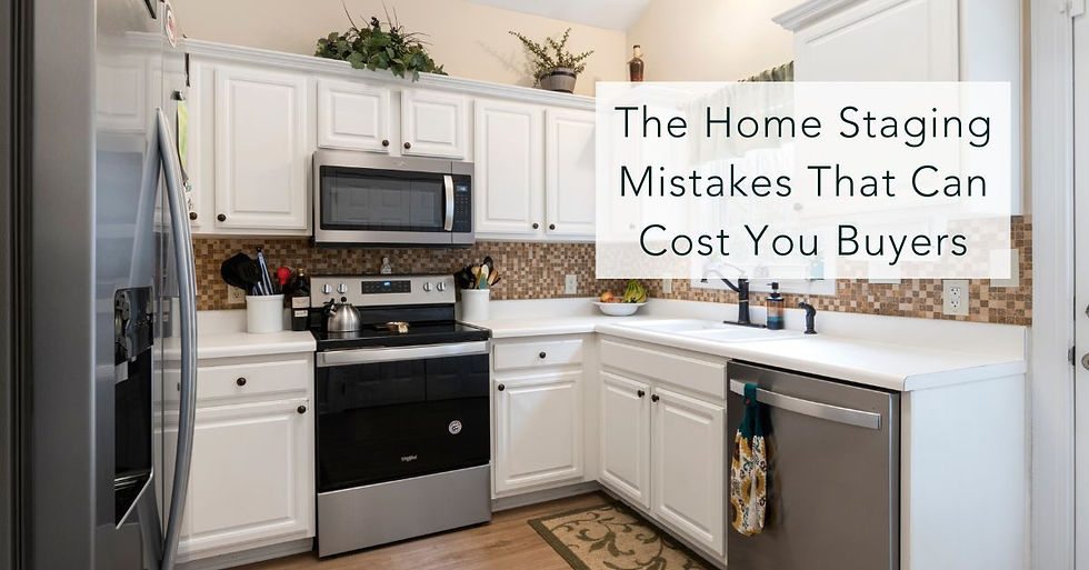 Bright residential kitchen illustrating common home staging mistakes that can affect buyer appeal.