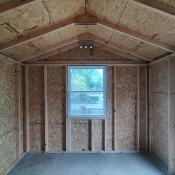 Custom shed with transom windows in Huntsville, AL