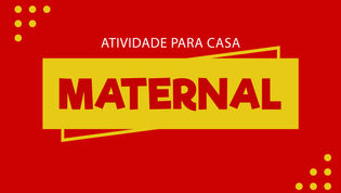 ATIVIDADE MATERNAL | Projeto: Água