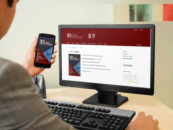 Divulgação do GestRio do dossiê “Rio de Janeiro: desafios, análises e propostas”, da Revista Estudos Institucionais, exibido em computador e celular.