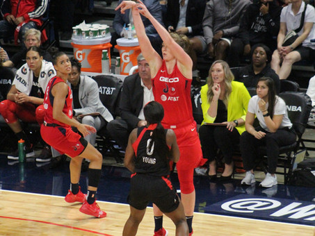 Meesseman ties career high as Mystics take Game 2