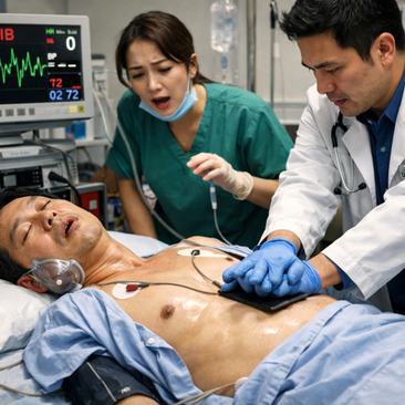 관상동맥 스텐트 시술 후 한달인데 수일전 흉통, 응급실 방문하여 쓰러짐/CRP후 살아서 다시 방문; 초기 스텐트 혈전증? - 동대문구 답십리, 전농동, 우리안애 우리안愛 내과