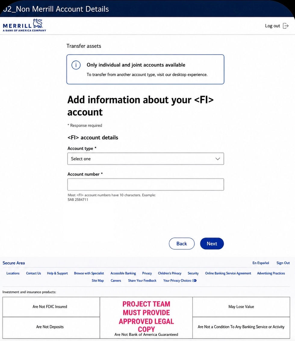 Manual external FI entry