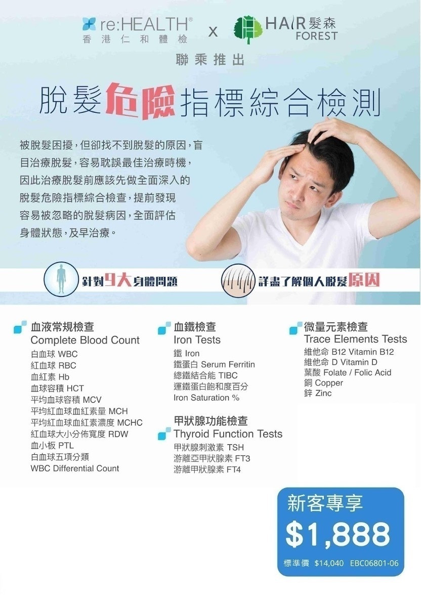 脫髮危險指標綜合檢測