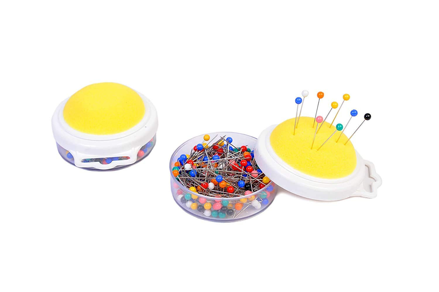 Multicolour Pony Pearl Head Pins in Pin Cushion (Pack of 200)