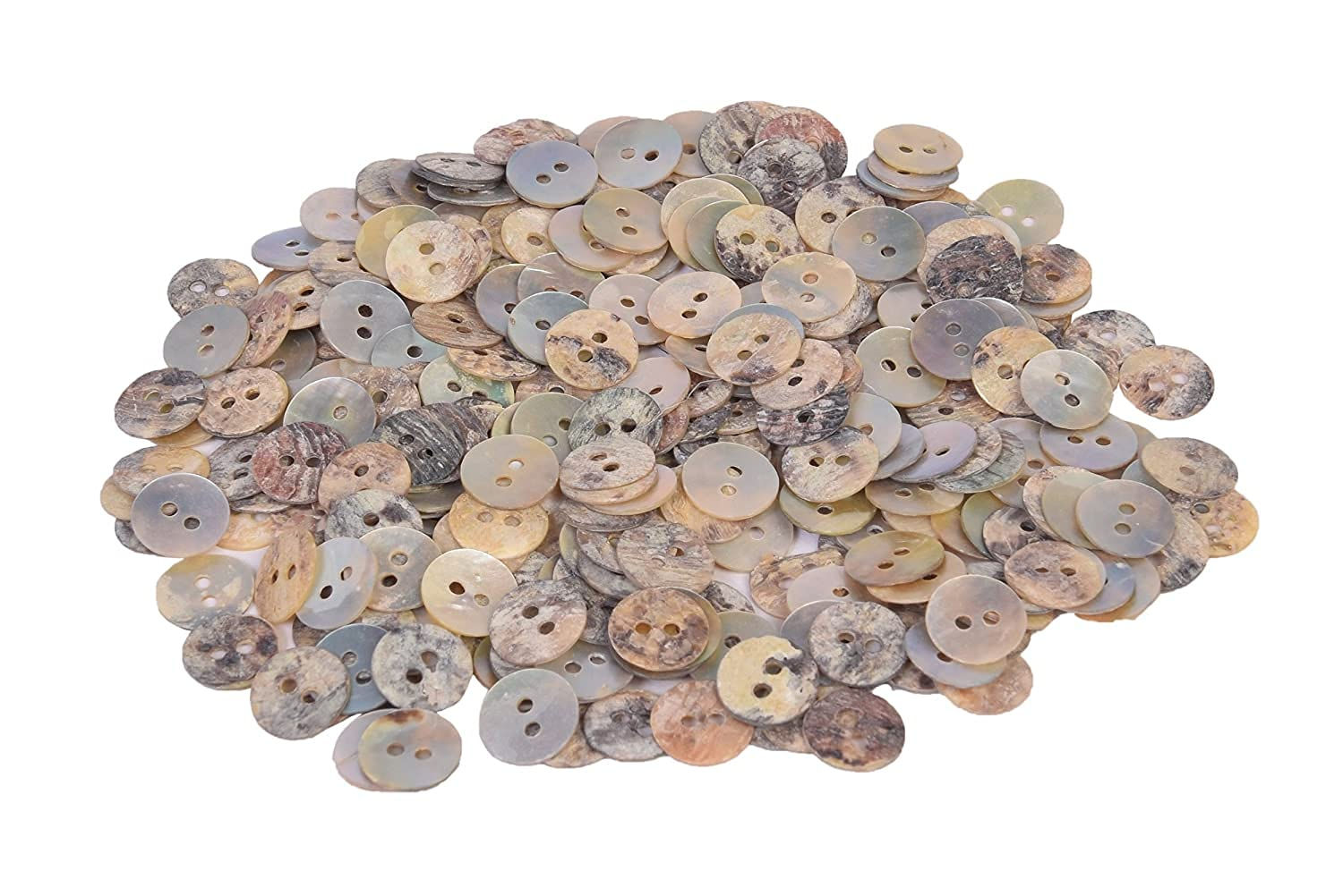 Light Brown Sea Shell Buttons (Pack of 74)