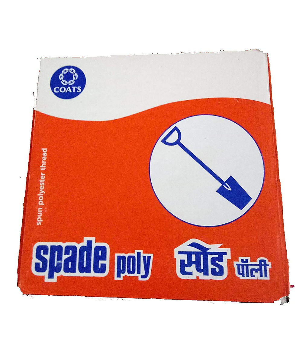 Thumbnail: Black Spade Poly Sewing Threads Spool (Pack of 100)