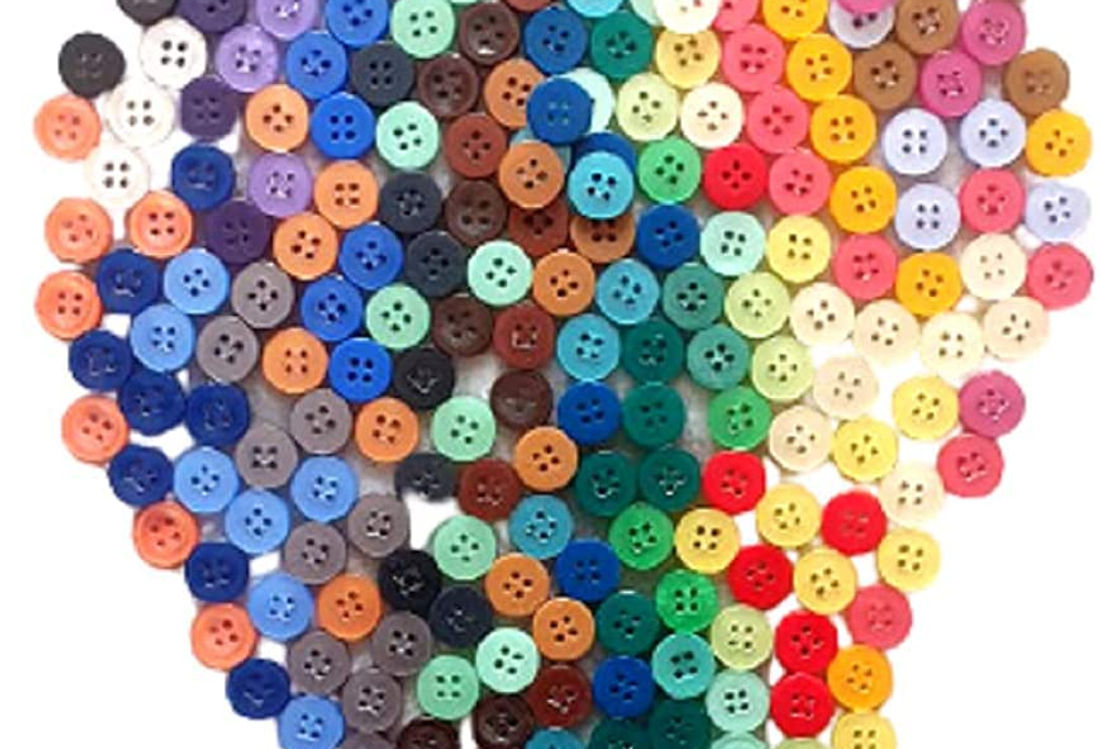 Multicolor 4 Holes Shirt Buttons (Pack of 50)