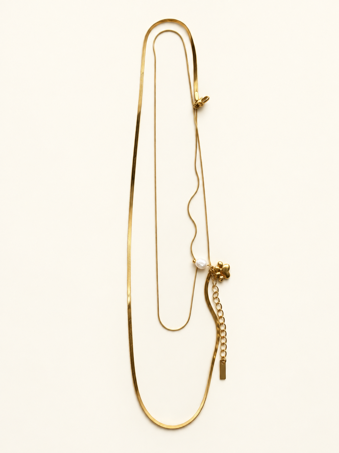 Pearl Bloom Layered Chain | K163