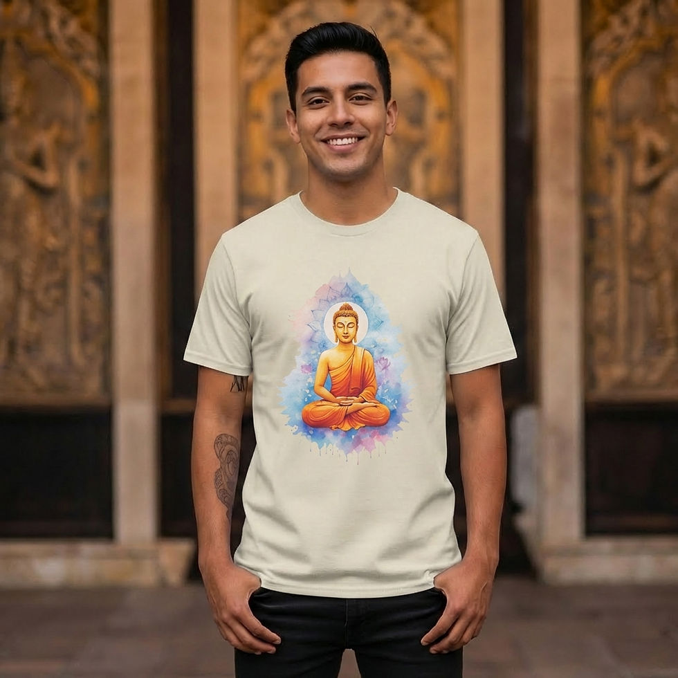 Thumbnail: Buddha Meditation T-Shirt Watercolor