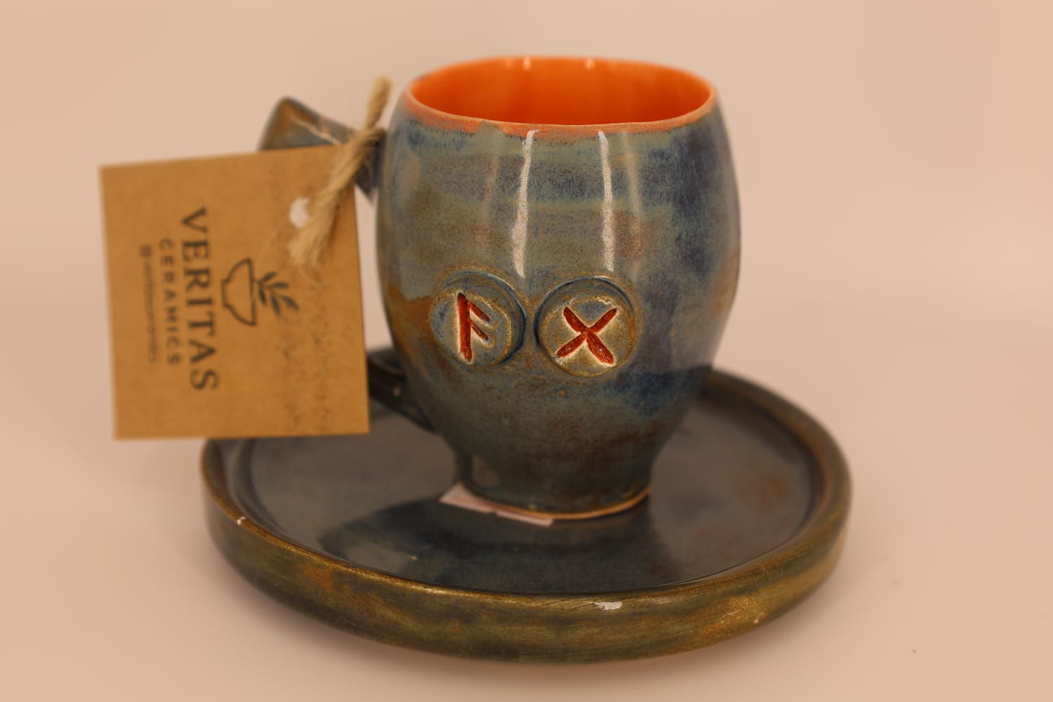 Seramik Rune Sembollü Fincan Takımı