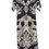 Miniature : Robe “Palazzo” noir & écru – 100% coton