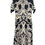 Miniature : Robe “Palazzo” noir & écru – 100% coton