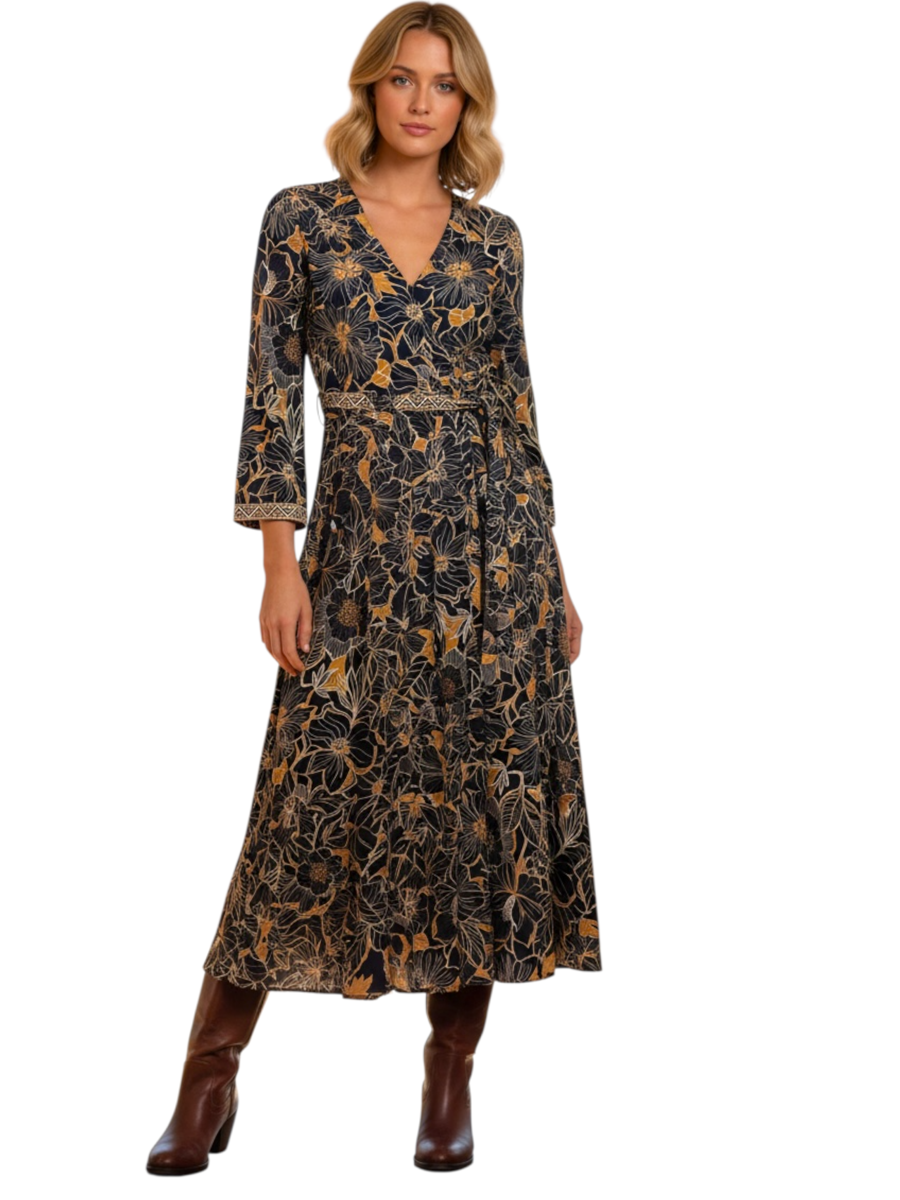 Robe longue imprimée