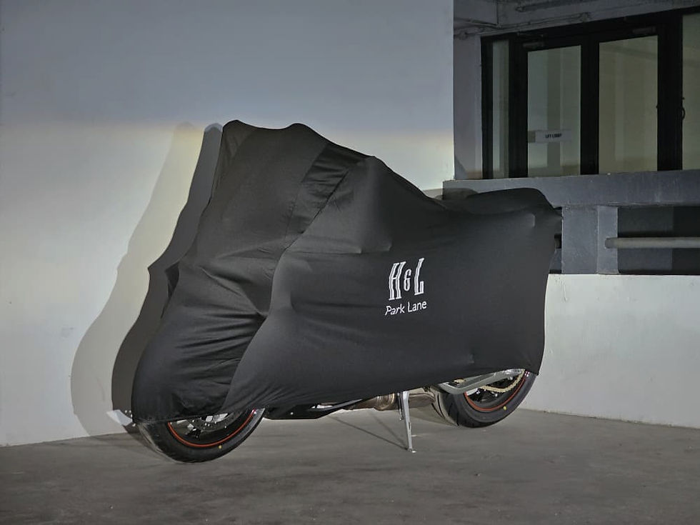 Motorcycles stored safely inside a professional indoor storage facility in Malaysia.